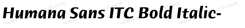 Humana Sans ITC Bold Italic字体转换